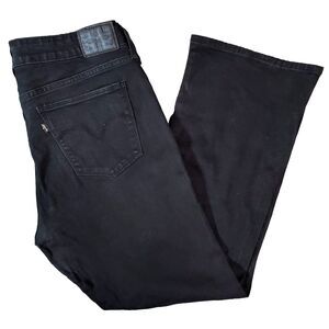 Levi's 715 Premium Bootcut Women's 32x26 Black Big E Western Jeans